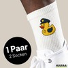Huuraa Unisex Socks Squeaky Duck Police Comic Rubber Duck Gift