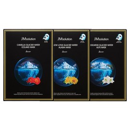 JM Solution Glacier Water Mask Pack 3-Piece Set / Total 30 sheets, 3 sets, 30 packs / 제이엠솔루션 빙하수 마스크팩 3종 세트 / 총 30매, 3세트, 30개입