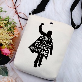 G2TUP The Breakfast C Movie Inspired Gift Don't You Forget About Me Silhouette Makeup Bag 80's Movie Cosmetics Bag Fan Gift Travel Bag with Zipper (Forget About Me -X)