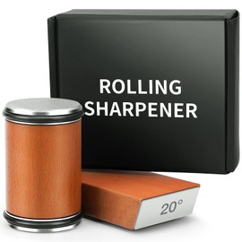 Rolling Knife Sharpener Kit,Knife Sharpener Tool,15 & 20 Degree Sharpening for Kitchen Knives, Rolling Sharpener for Knive is Suitable for Any Kitchen Roller Knife Sharpener