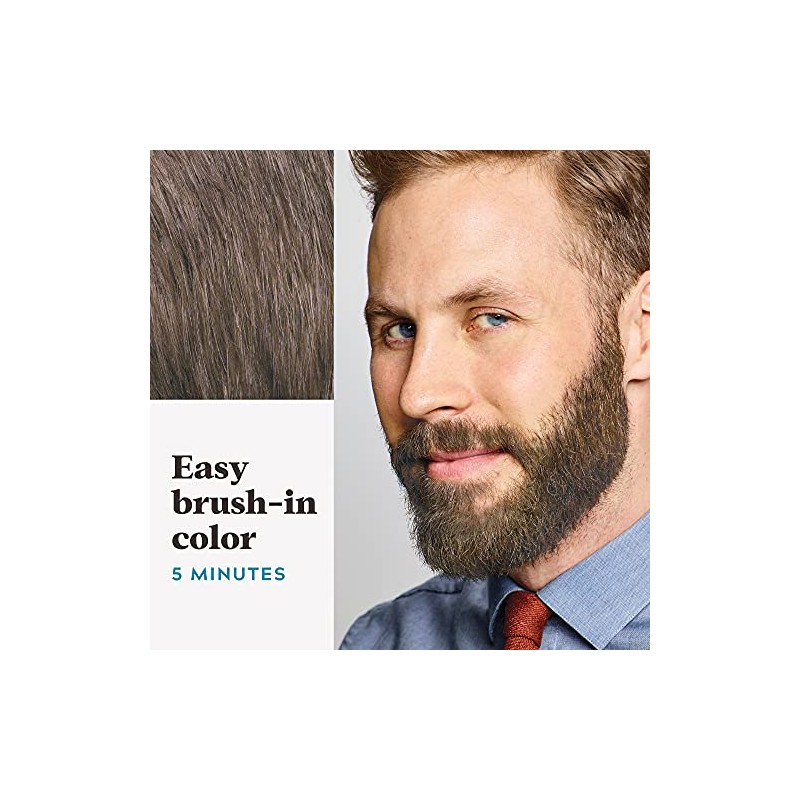 Just For Men Mustache & Beard Brush-In Color Gel, Light-Medium