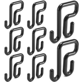 CroBlissful 8 Pcs Lineman Bucket Hooks 3 Inches Truck Blanket Hooks for Aerial Bucket Lip Tool Holders for All Seasons Lineman Accessories, Black 35lbs Working Load Limit