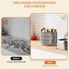EKNITEY Rotating Utensil Caddy Countertop - Higher Raised Cutlery Caddy