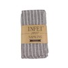 INFEI Soft White Striped Linen Cotton Dinner Cloth Napkins -