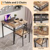 Garvee Kitchen Dining Room Table Sets for 2, 3-Piece Metal