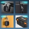 DALAETUS 3 Pcs Combination Padlock, 4 Digit Locker Padlocks, Weatherproof