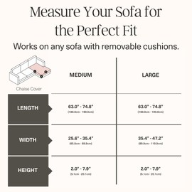 Nolan Interior Magic Sofa Cover - Classic Jacquard Chaise Couch Cover - Pet Proof, Easy Install, Stretchy Slipcover - Medium, Jade White