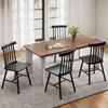 HOMCOM Windsor Dining Chairs Set of 2, Farmhouse Wooden Kitchen