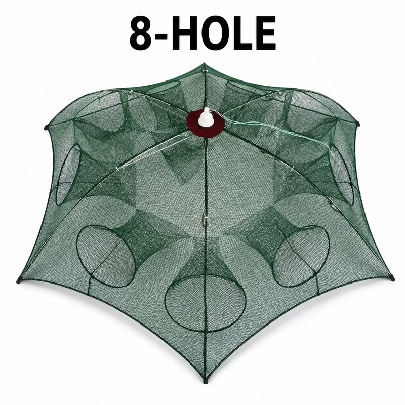 Portable Folding 6/8/16/20 Hole Automatic Fishing Trap for Fish, Shrimp