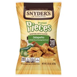 Snyder's of Hanover Pretzel Pieces, Jalapeno, 2.25 Ounce (Pack of 60)