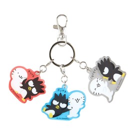 Sanrio 101311 Bad Batsumaru 3 Layers Acrylic Key Holder, Normal 2 Keychain, Batsumaru, BAD BADTZ-MARU, 4.7 x 2.0 x 0.1 inches (12 x 5 x 0.3 cm), Character