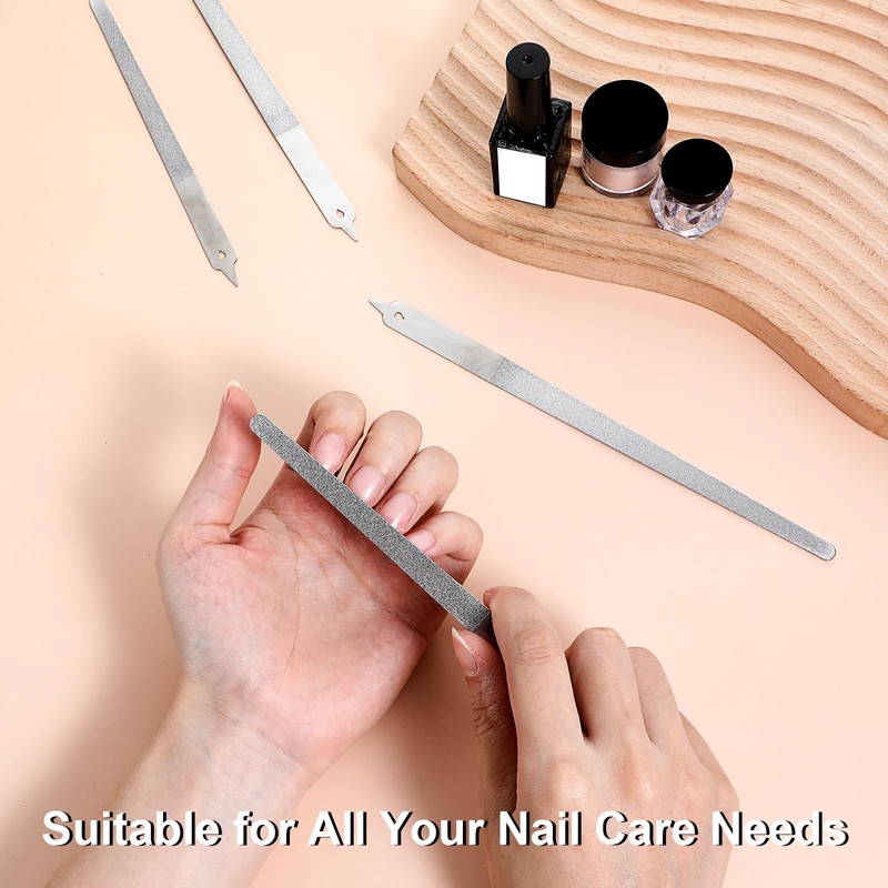 FNANJWQ 4 Pcs Diamond Deb Nail File Metal Nail File,
