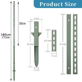 6ft Heavy Duty Yard Sign Stake Post, 72 inch Steel Sign Post for Outdoor Lawn Yard for Events, Parking, Garage, Bar, Easy Assembly, Rust-Proof Weather-Proof