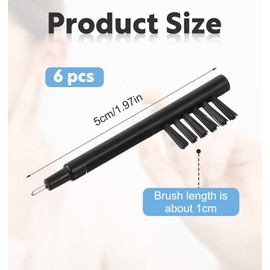 6Pcs Hearing Aid Brushes for Cleaning, Professional Hearing Aid Cleaning Tools, Ergonomic Design for Seniors