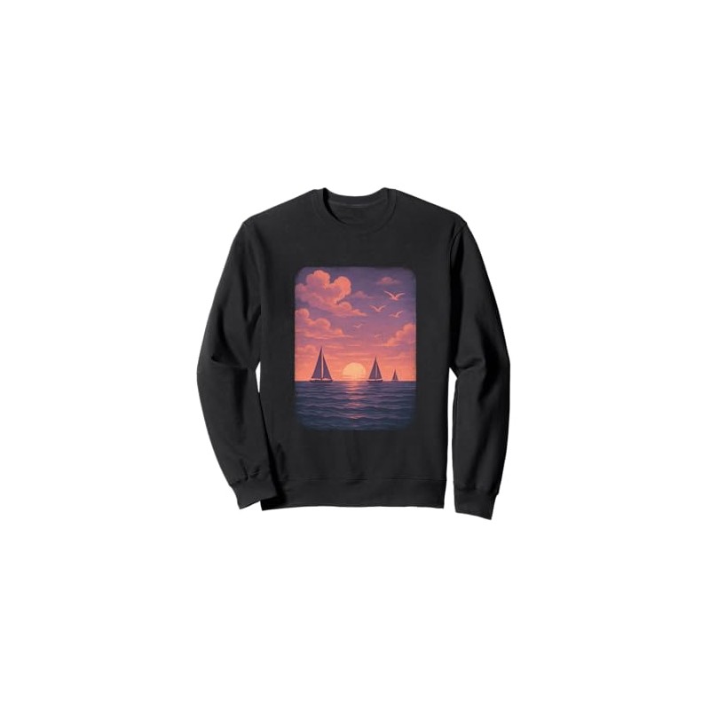Sunset Sailing - Ocean Adventure Art Sweatshirt