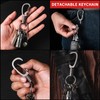 FEGVE Titanium Quick Release Keychain, Detachable Pull Apart Key Chain