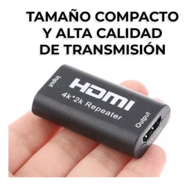 Amplificador Repetidor Extensor Señal Hdmi 1080p 3d 4k Color Negro