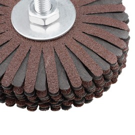sourcing map Abrasive Wheel Sanding Star 1/4 Inch Shank for Woodworking Root Carving Furniture Polishing 120 Grit