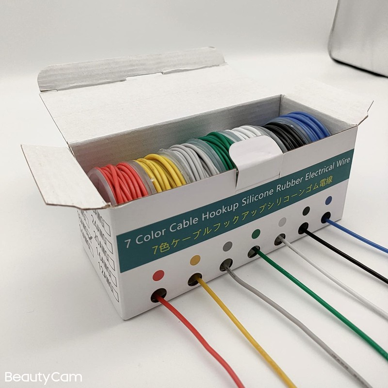 24awg Gauge Electrical Control Wire Flexible Silicon Wire 7 Colors