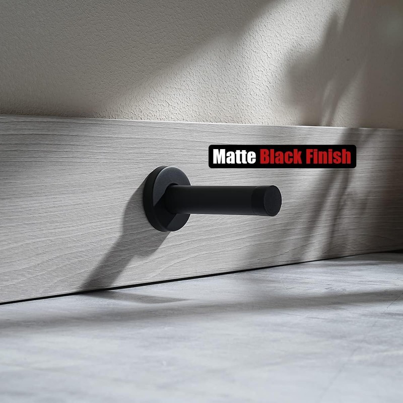 4 Pack White Door Stopper, 304 Stainless Steel Wall Mounted