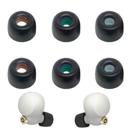 Deilonie Ear Tips for Sony WF-1000XM5/WF-1000XM4, 3 Pairs Memory Foam Eartips Ear Buds Compatible with WF-1000XM5, 3 Sizes Black Replacement Earbud Fits for WF-1000XM4 (S M L)