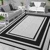 SatisInside Outdoor Rug 8x10 Ft Waterproof Plastic Straw Rugs for