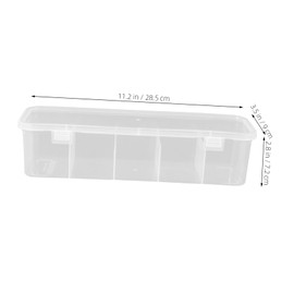 iplusmile Hair Ties Organizer Box with 6 Compartments Portable Hair Tie Holder Clip Organizer Cable Storage Box Home Travel