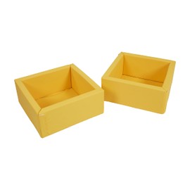 ECR4Kids SoftZone Play Patch Toy Bins, Beginner Playset, Yellow, 2-Pack