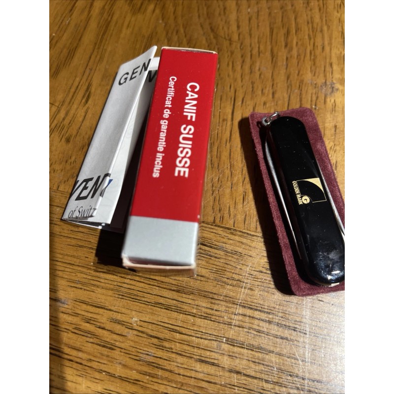 WENGER Swiss Executive Knife - Black Knife File Tweezers New