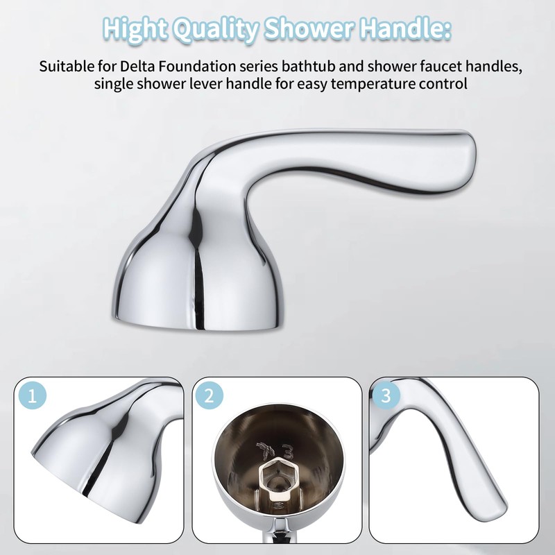 Shower Handle Replacement for Delta RP74148, Compatible with Delta Foundation