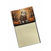 Caroline's Treasures White English Bulldog Fall Sticky Note Holder Refillable