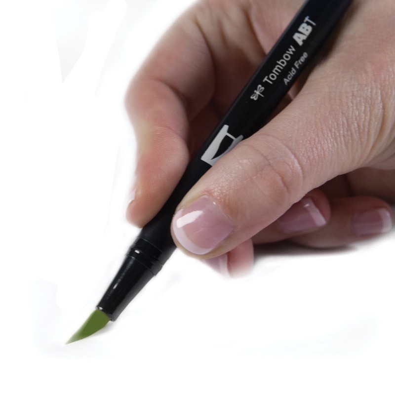 Tombow Dual Brush Pen Art Marker, 177 - Dark Jade,