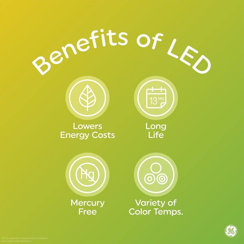 GE Vintage Style LED Light Bulb, 40 Watt, Amber Finish,