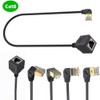 Traovien CAT 8 Ethernet Extension Cable,90 Degree Down Angle Male