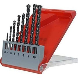 KWB 49038900 8 Piece TCT Masonry Drill Bit Set: 3, 4, 5, 4, 6, 7, 8, 9 & 10mm, Set of 8