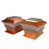 Solar Powered Post Cap Lights 4x4 inch, Set of 2,