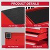 P.I.T. Mini Red Tool Box, Portable 3 Drawer Steel Stackable