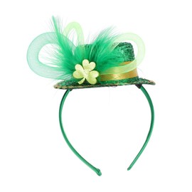 VICASKY Network Management Hat Headband Knot Headband St Patricks Day Headband Women Hair Band Saint Patricks Day Hairpin Sparkly Head Band Headbands Hats Green Artificial Feather