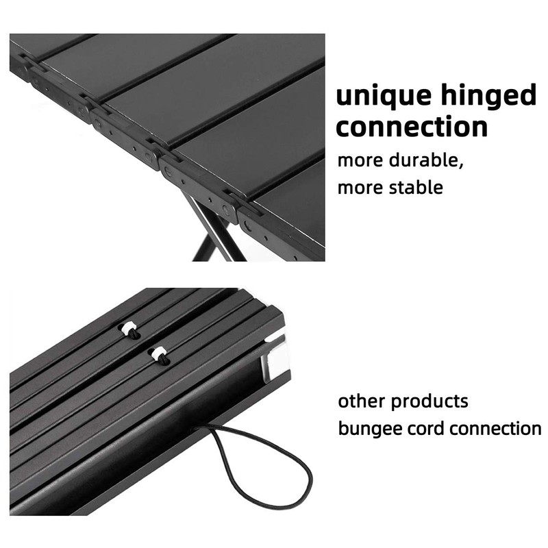 ROCK CLOUD Portable Camping Table Ultralight Aluminum Camp Table with