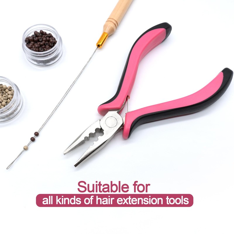 Quacc Hair Extension Pliers 3-Hole Mini Hair Extension Tool for
