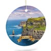 EQEY Cliffs of Moher Ireland Tree Hanging Christmas Ornament Porcelain