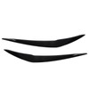 2 Pcs Headlight Eyebrow Glossy Black Trim Left Right Eyelid