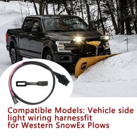 2-Pin Battery Cable Harness Kit with Dust Cover, Fit for Western Fisher Snow Plow Replace 21294 61169 8274 - Truck Side and Plow Side Battery Cable Snow Plow Attachments & Accessories