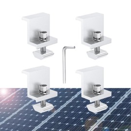 Solar Panel Bracket, Pack of 4 Solar Panel Brackets, 35 mm End Clamp, Z Holder, Aluminium Mount, Roof Mount, PV Modules for Motorhome, Roofs, Walls, Boats