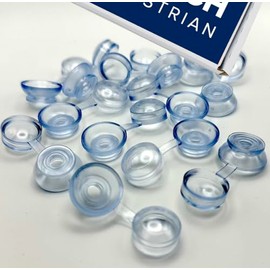 Clear Corrugated Roofing Plastic Screw Cover Strap Caps (25 Pack)