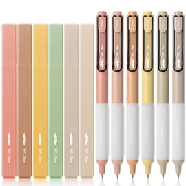 Mr. Pen- Aesthetic Highlighters and Gel Pens, 12 Pack, Assorted Color Bible Highlighters No Bleed, Black Ink Gel Pens, Highlighter Pens, No Bleed Highlighters for Bibles, Aesthetic Gel Pens