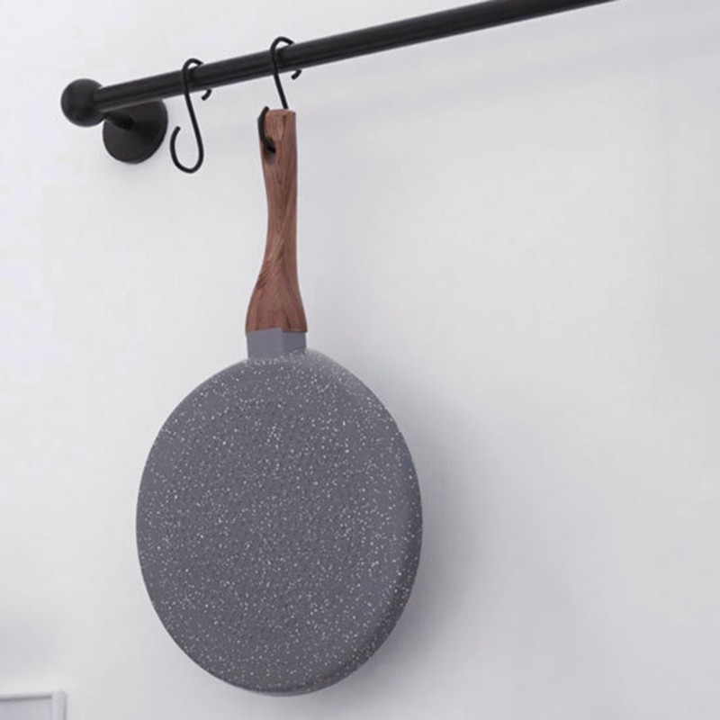 Flat Bottomed Pancake Pan Grey Aluminum Alloy Cooking Pan Non