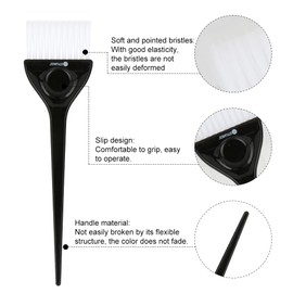 3 Pieces Hair Color Brush Kit, Balayage Tint Brush, Soft Deying Bristles for Salon & DIY Hair Coloring (Type C)