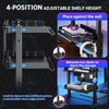 Metal Clamp On Desk Shelf,Storage Shelves with Pegboard and Pencil