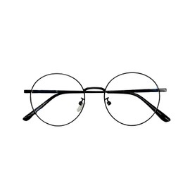 Wigo Women's Round Metal Frame Eyewear, Eyewear, Simple, Black